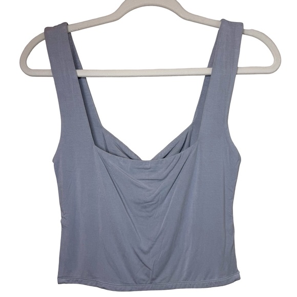WHITE FOX 95% Modal Light Gray Cropped Tank Size Medium - Picture 4 of 8